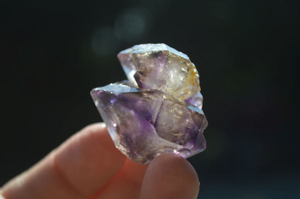 Natural Skeletal Smokey Amethyst Window Quartz Crystals  x 12 From Chiredzi, Zimbabwe - Toprock Gemstones and Minerals 
