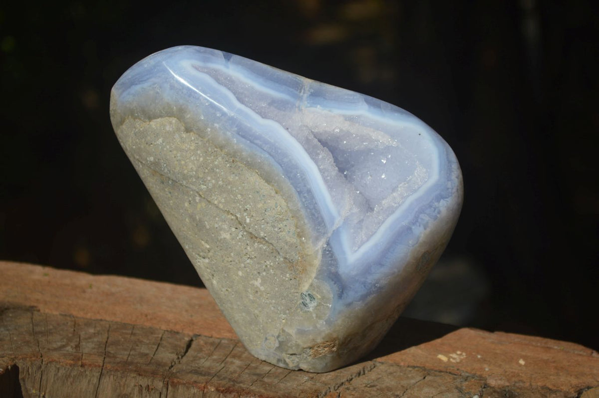 Polished Violet "Sugi" Rose Quartz Standing Free Form (XX Rare) x 1 From Madagascar - TopRock