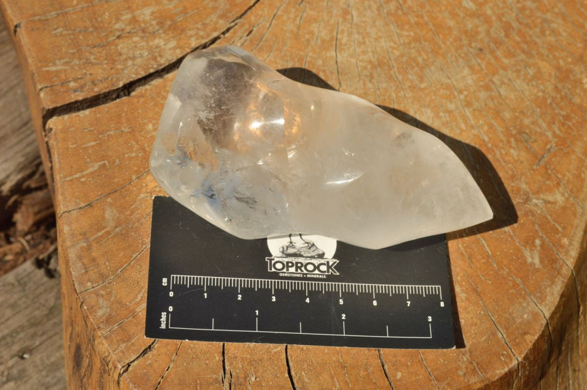 Polished Semi Optic Quartz Flames x 4 From Madagascar - TopRock