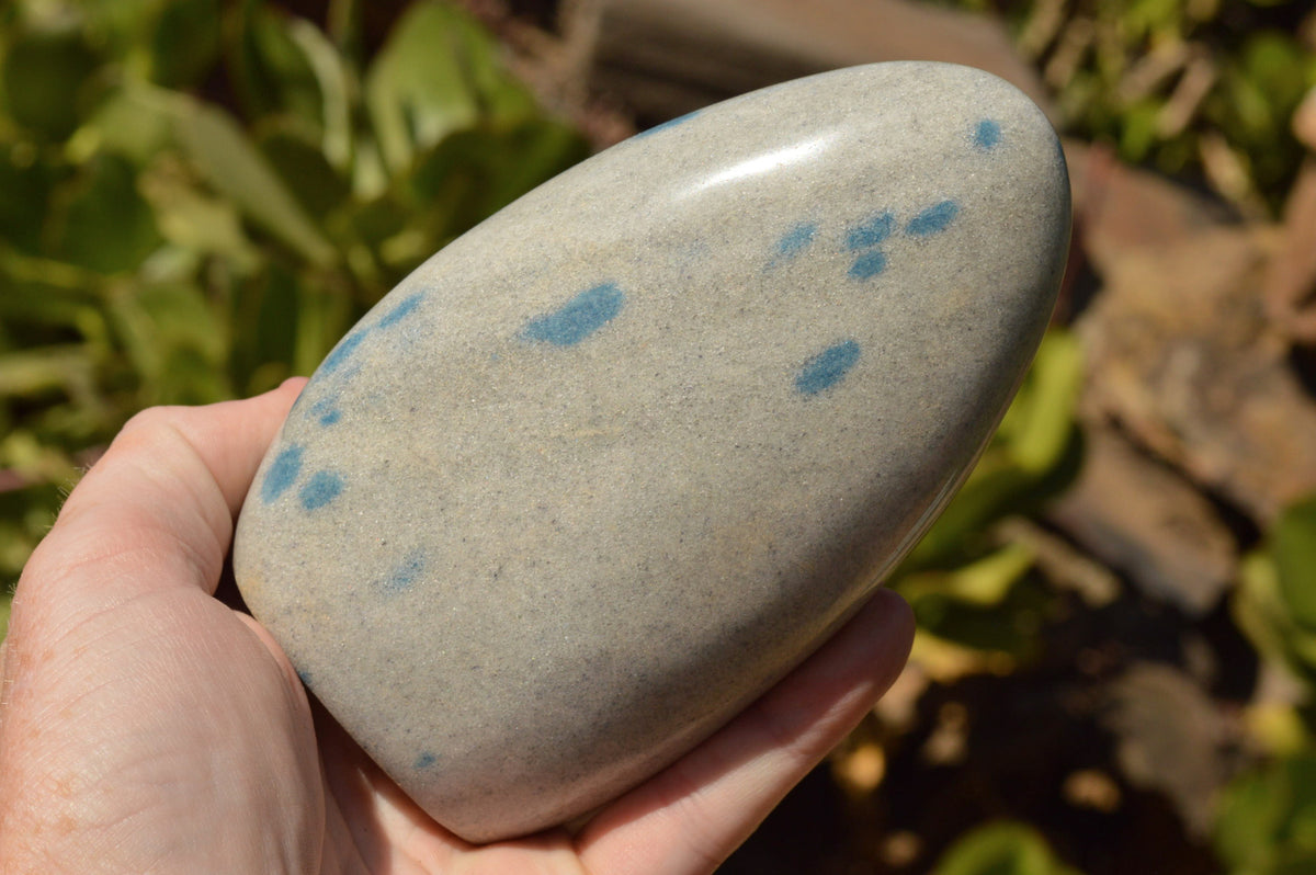 Polished Blue Spotted Spinel / Dalmatian Stone Standing Free Forms x 3 From Madagascar - TopRock