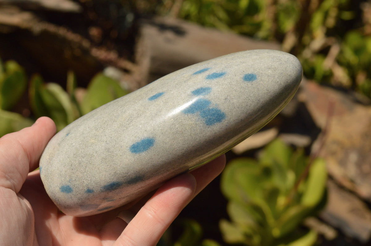 Polished Blue Spotted Spinel / Dalmatian Stone Standing Free Forms x 3 From Madagascar - TopRock