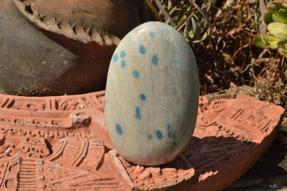 Polished Blue Spotted Spinel / Dalmatian Stone Standing Free Forms x 3 From Madagascar - TopRock