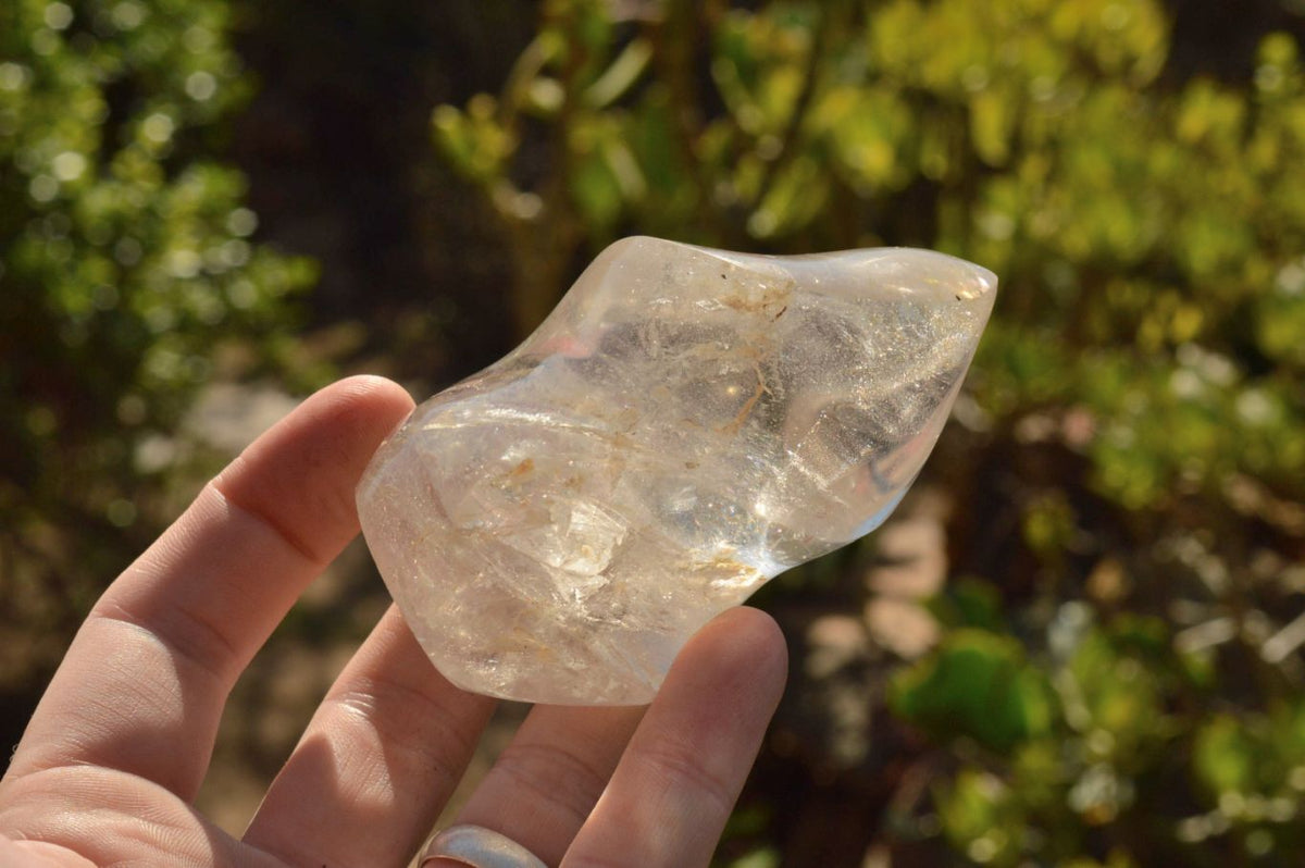Polished Semi Optic Quartz Flames x 4 From Madagascar - TopRock