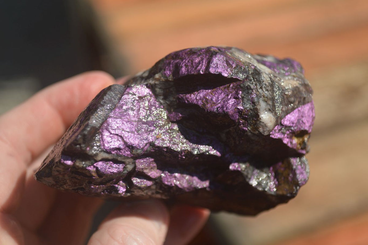Polished Violet "Sugi" Rose Quartz Standing Free Form (XX Rare) x 1 From Madagascar - TopRock