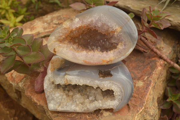 Polished Stunning Crystal Agate Geodes  x 3 From Maintirano, Madagascar - TopRock