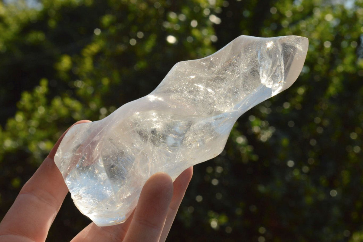 Polished Semi Optic Quartz Flames x 4 From Madagascar - TopRock