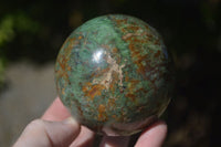 Polished Green Chrysoprase Spheres  x 4 From Ambatondrazaka, Madagascar - Toprock Gemstones and Minerals