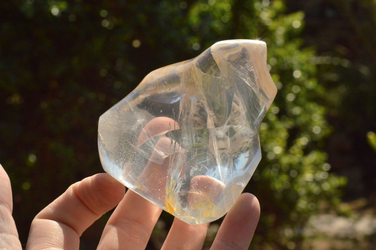 Polished Semi Optic Quartz Flames x 4 From Madagascar - TopRock