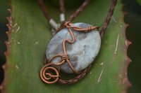 Polished Mixed Copper Wire Wrapped Pendants  x 6 From Madagascar - Toprock Gemstones and Minerals