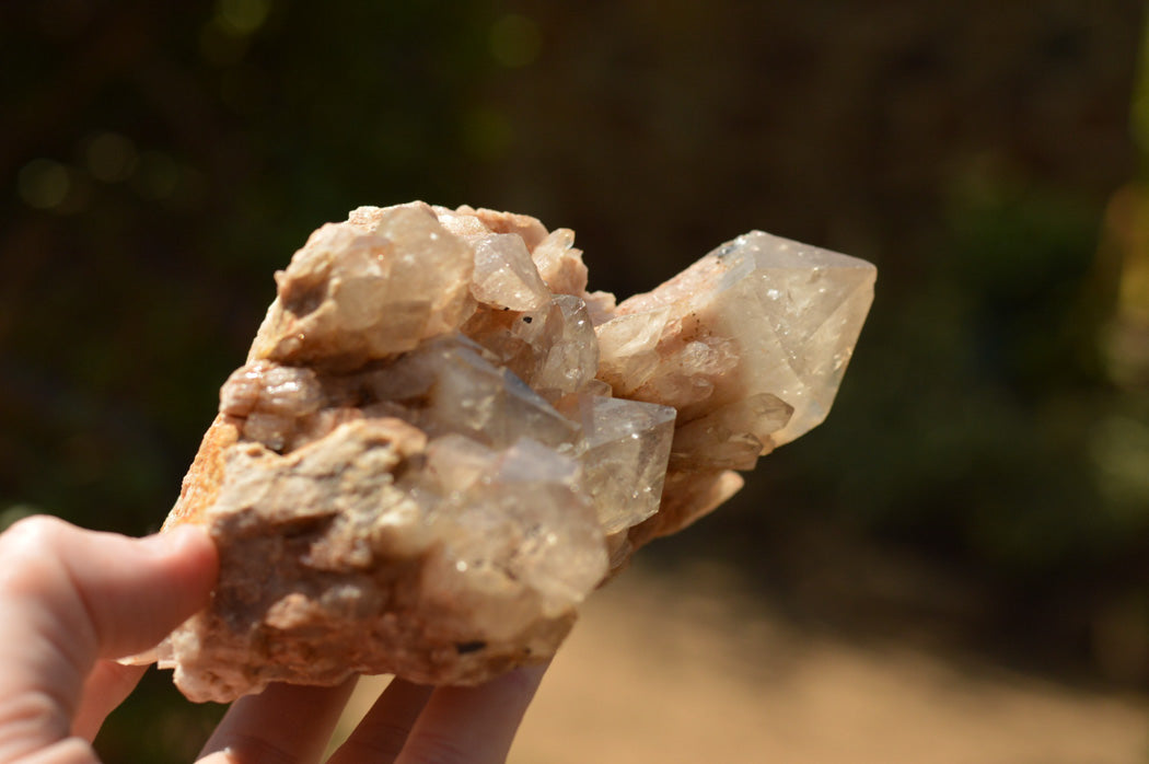 Natural Smokey Phantom Quartz Clusters x 2 From Luena, Congo - TopRock
