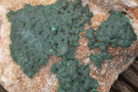 Natural Rare Ball Malachite On Drusy Quartz & Dolomite Matrix  x 2 From Kambove, Congo - Toprock Gemstones and Minerals