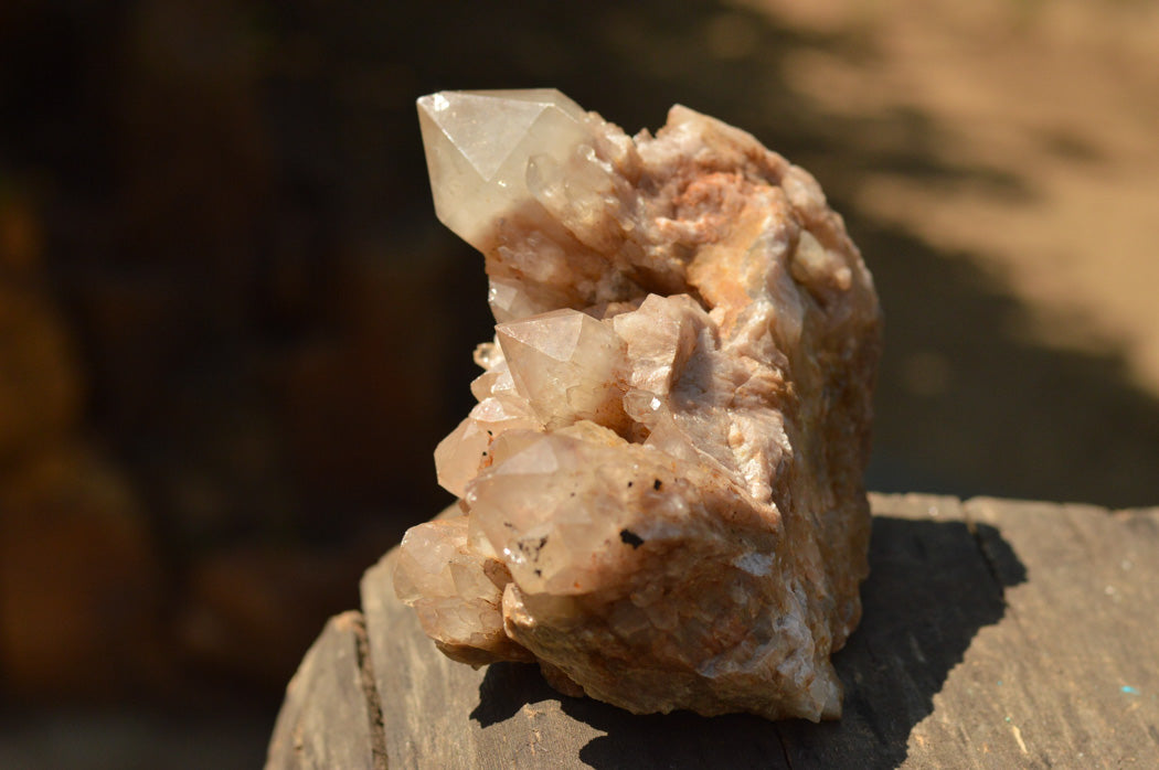 Natural Smokey Phantom Quartz Clusters x 2 From Luena, Congo - TopRock
