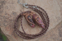 Polished Mixed Copper Wire Wrapped Jewellery Pendants x 6 From Congo - Toprock Gemstones and Minerals