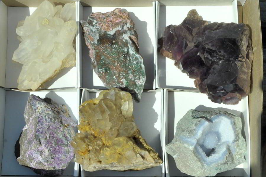 Natural Mixed Raw Minerals x 6 From Southern Africa - TopRock