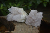 Natural Pale Lilac Spirit Quartz Clusters x 12 From Boekenhouthoek, South Africa - Toprock Gemstones and Minerals
