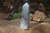 Polished Blue Spotted Spinel Quartz Points x 3 From Madagascar - Toprock Gemstones and Minerals