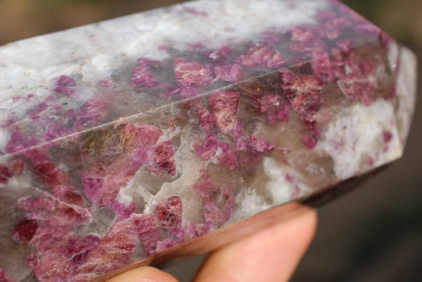Polished Pink Rubellite Tourmaline  Double Terminated Crystals (Rare Shape!) x 2 From Ambatondrazaka, Madagascar - TopRock