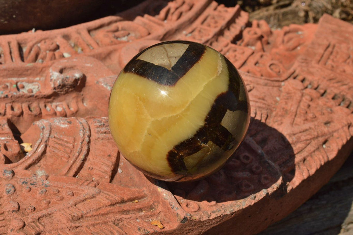 Polished Septerye (Calcite & Aragonite) Spheres x 4 From Mahajanga, Madagascar - TopRock