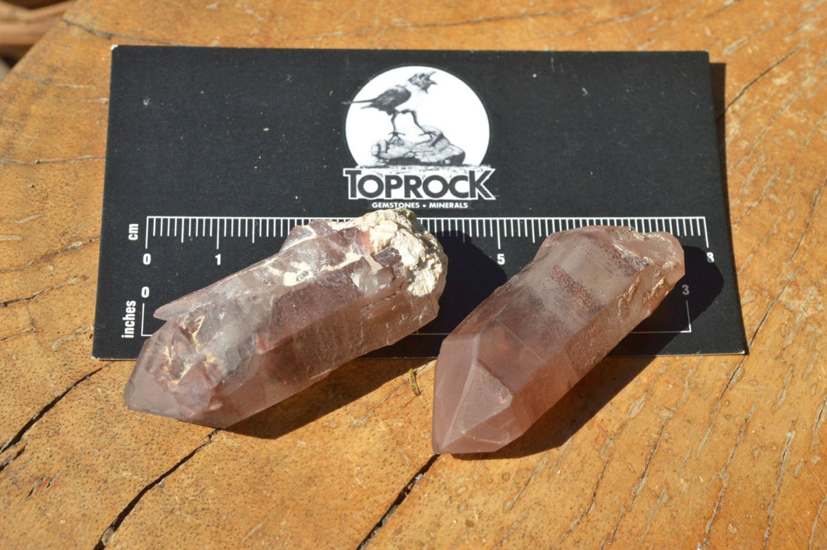 Natural Single Red Hematoid Phantom Quartz Crystals x 84 From Zimbabwe - TopRock