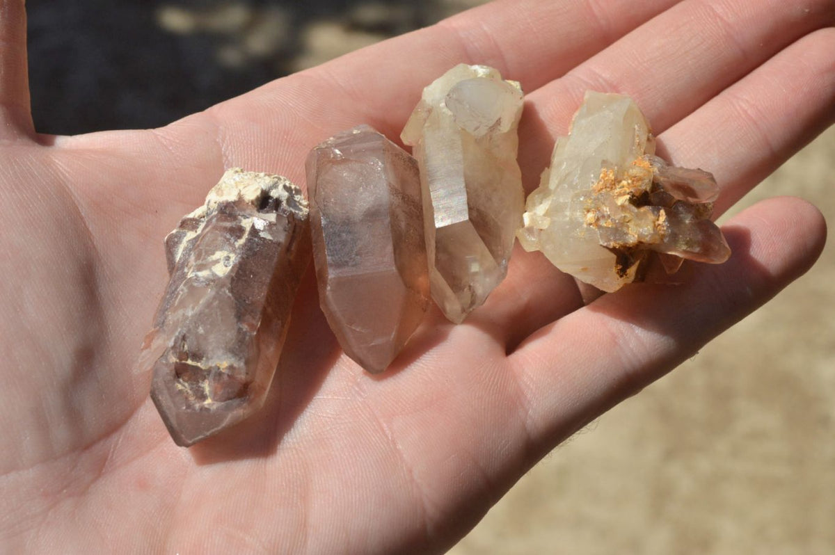 Natural Single Red Hematoid Phantom Quartz Crystals x 84 From Zimbabwe - TopRock