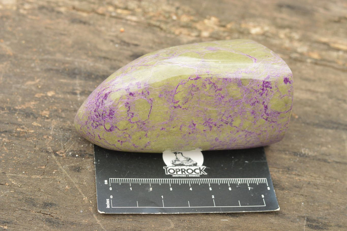 Polished Stichtite & Green Serpentine (Atlantisite) Standing Free Forms x 3 From Barberton, South Africa - TopRock