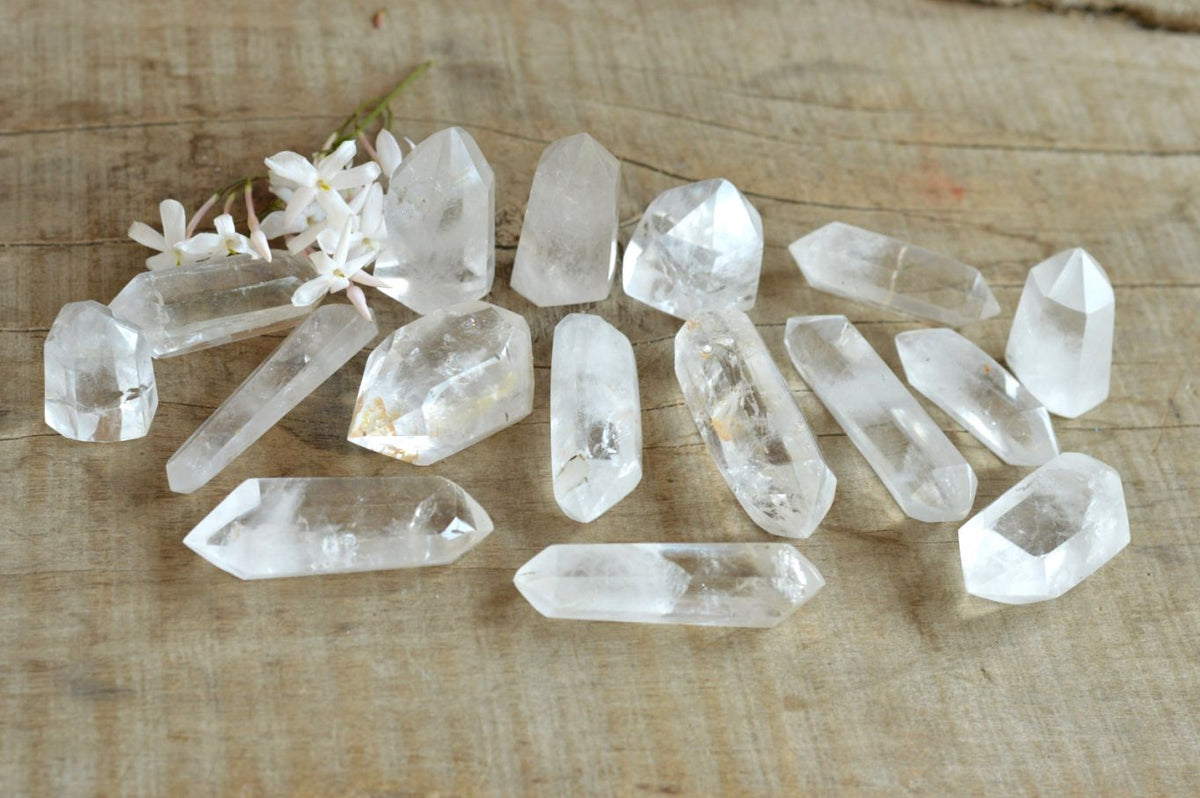 Polished Semi Optic Quartz Points x 24 From Madagascar - TopRock