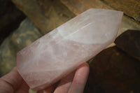 Polished Pink Rose Quartz Points  x 3 From Madagascar - Toprock Gemstones and Minerals