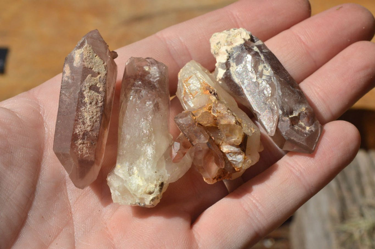 Natural Single Red Hematoid Phantom Quartz Crystals x 84 From Zimbabwe - TopRock