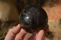 Polished Rare Iolite Spheres x 2 From Ambatofinandrahana, Madagascar - Toprock Gemstones and Minerals