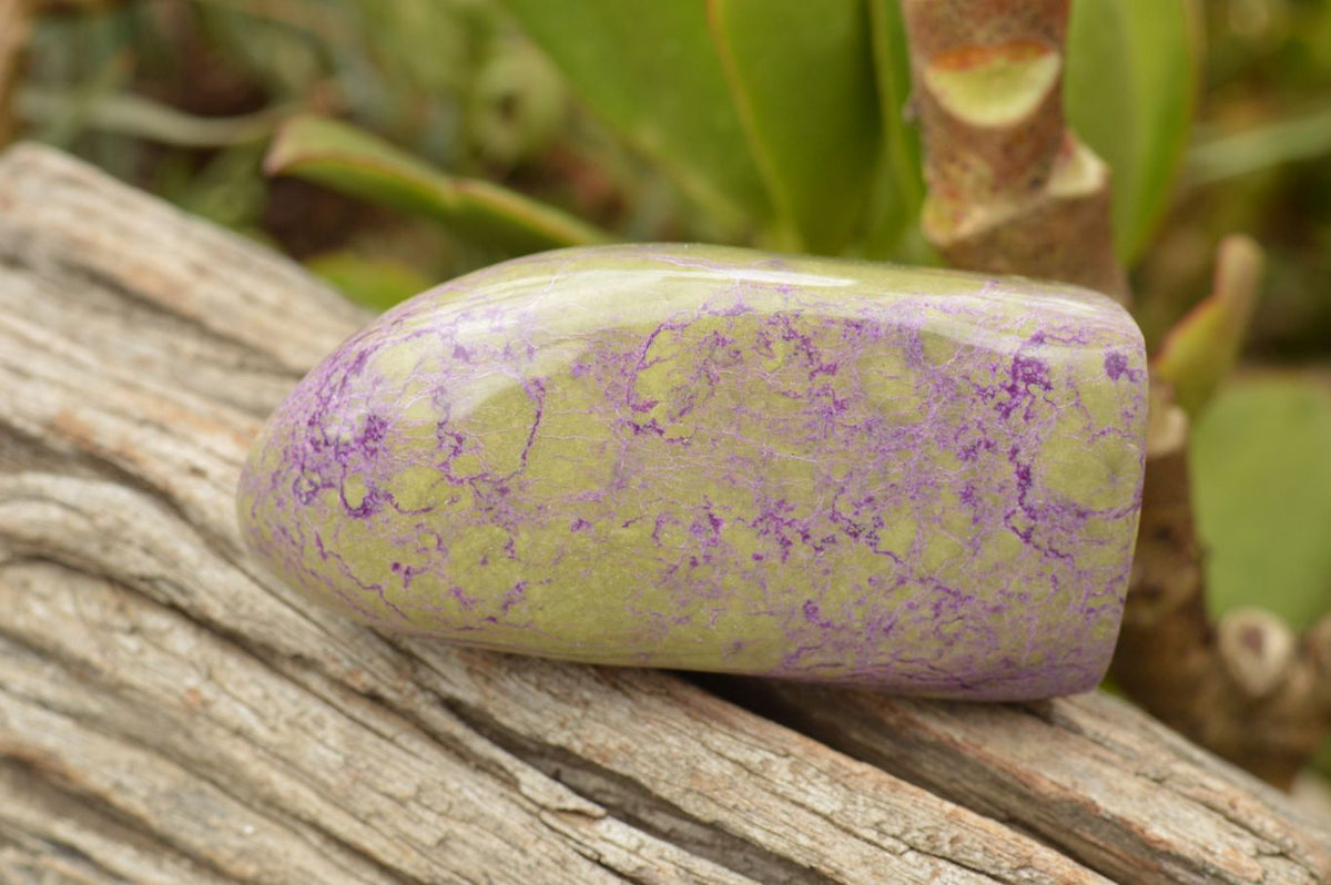 Polished Stichtite & Green Serpentine (Atlantisite) Standing Free Forms x 3 From Barberton, South Africa - TopRock