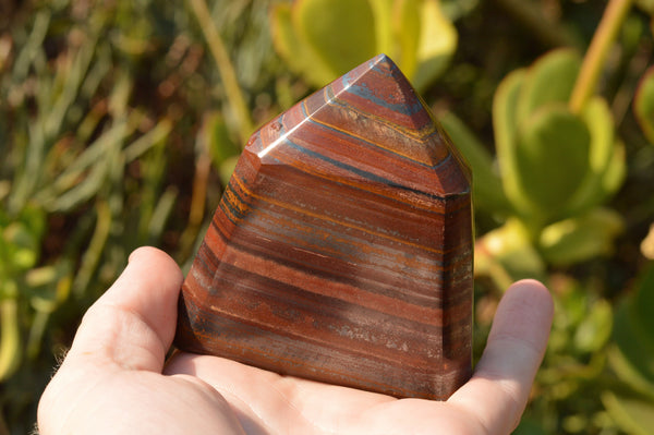 Polished Banded Tiger Iron / Muggle Stone Tabular Faceted Points  x 6 From Prieska, South Africa - TopRock