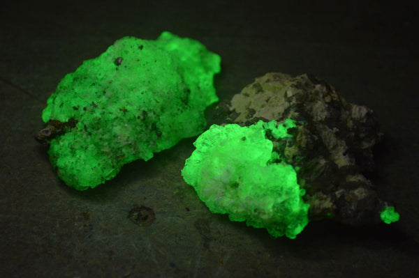 Natural Fluorescent Hyalite Opal Specimens  x 6 From Erongo Mountains, Namibia - TopRock