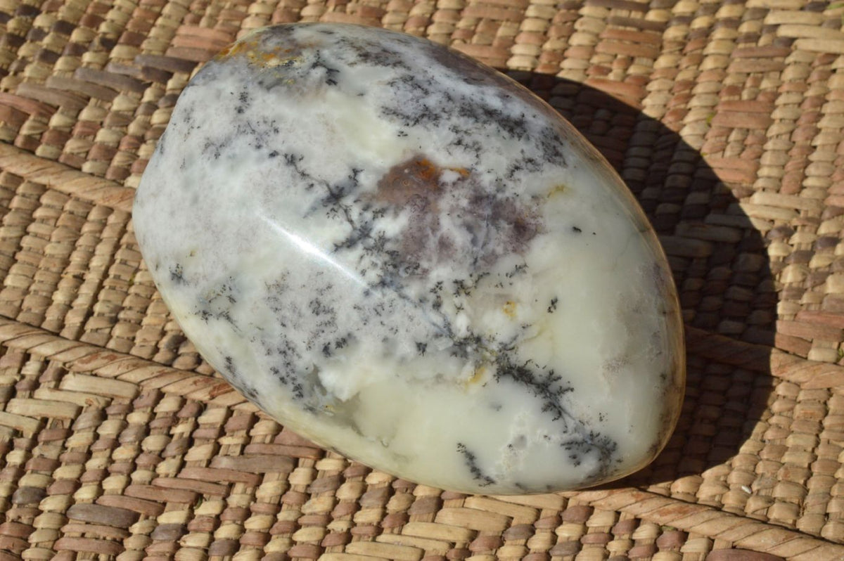 Polished Dendritic White Opal Standing Free Forms x 3 From Moralambo, Madagascar - TopRock