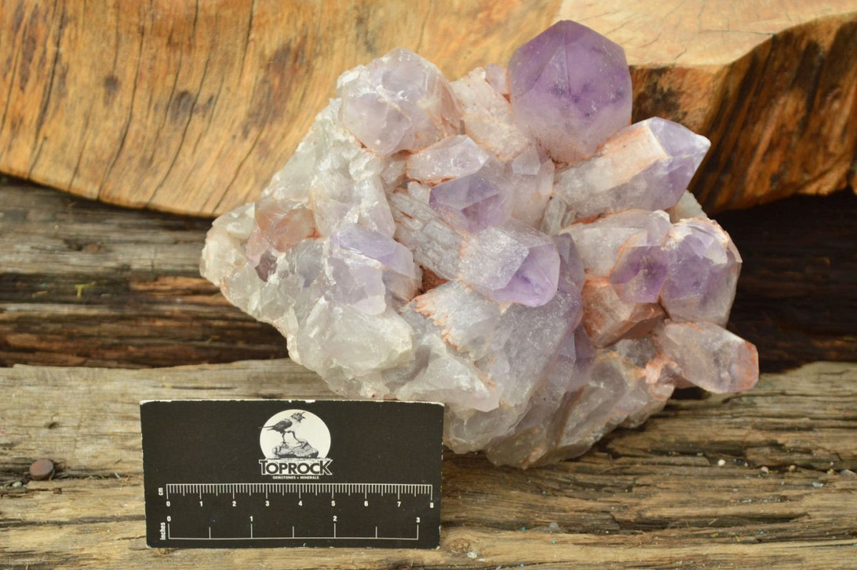 Natural Jacaranda Amethyst Quartz Clusters With Hematoid Hues x 2 From Mambwe, Zambia - TopRock