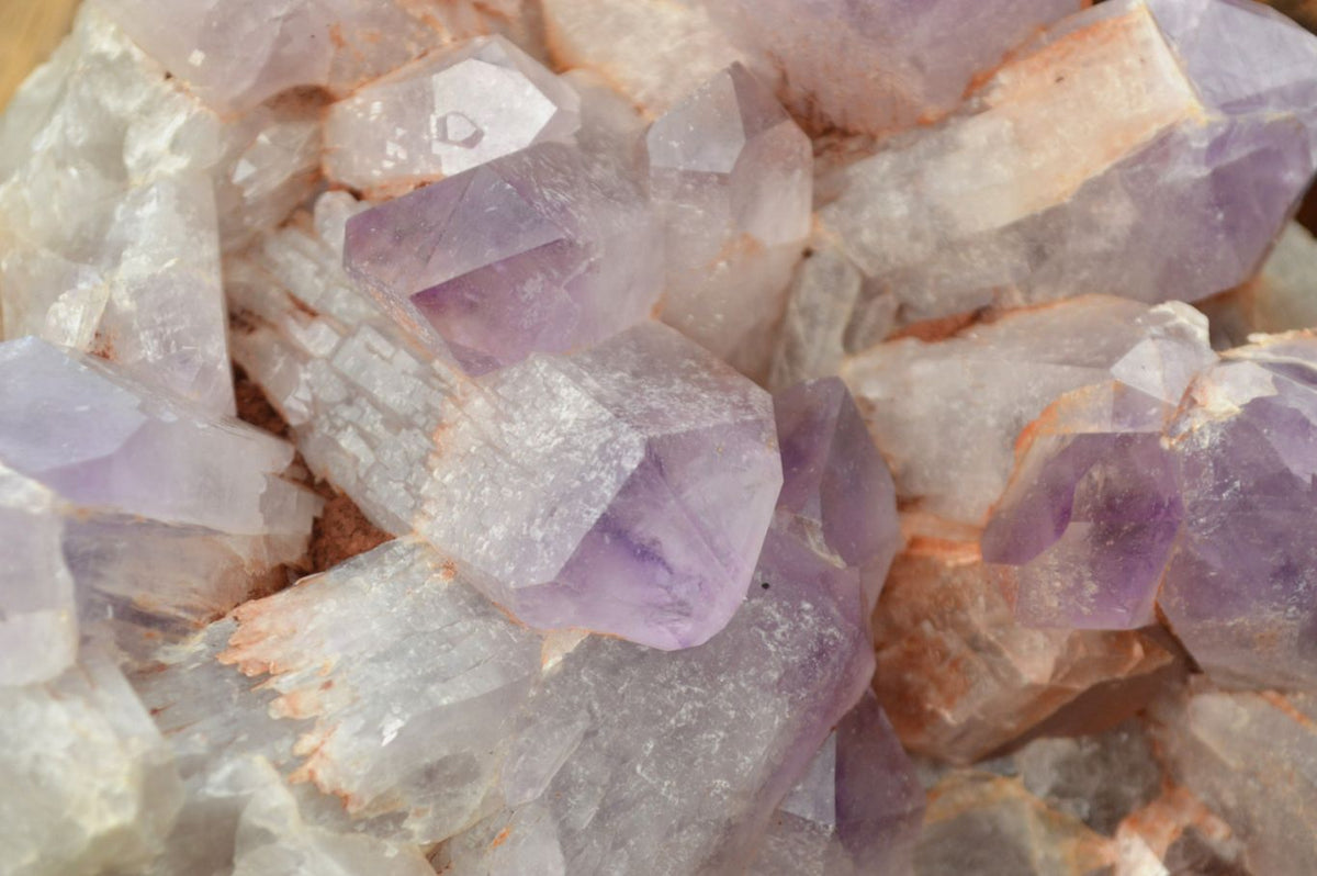 Natural Jacaranda Amethyst Quartz Clusters With Hematoid Hues x 2 From Mambwe, Zambia - TopRock