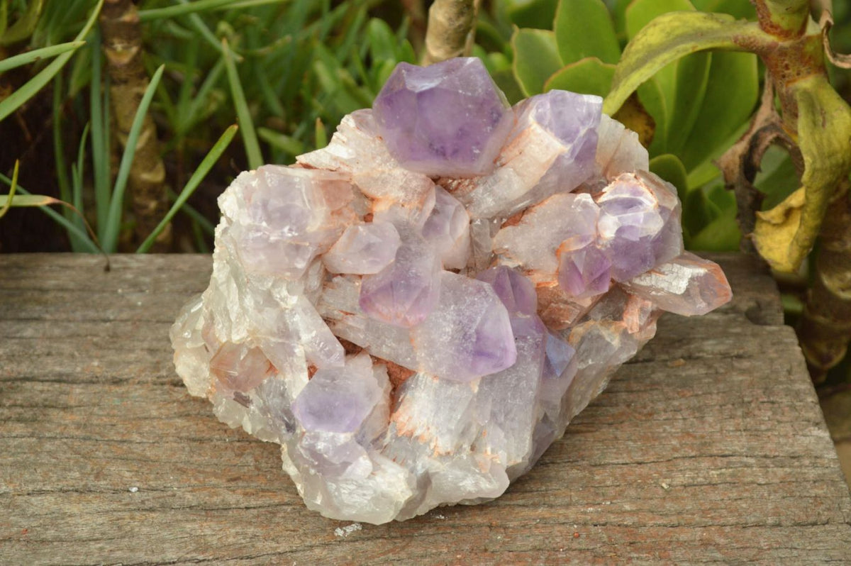 Natural Jacaranda Amethyst Quartz Clusters With Hematoid Hues x 2 From Mambwe, Zambia - TopRock