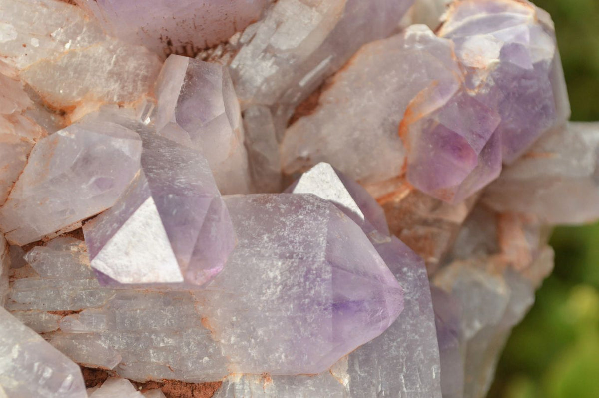 Natural Jacaranda Amethyst Quartz Clusters With Hematoid Hues x 2 From Mambwe, Zambia - TopRock