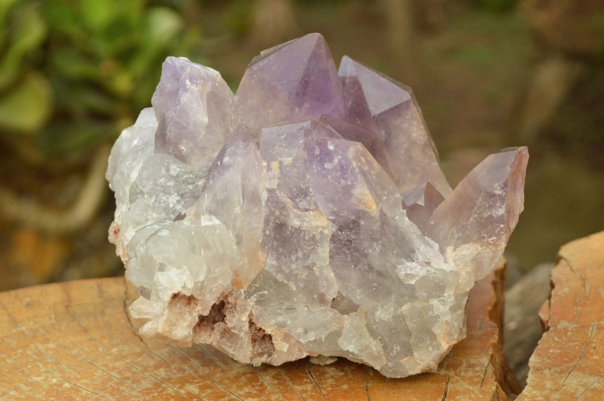 Natural Jacaranda Amethyst Quartz Clusters With Hematoid Hues x 2 From Mambwe, Zambia - TopRock