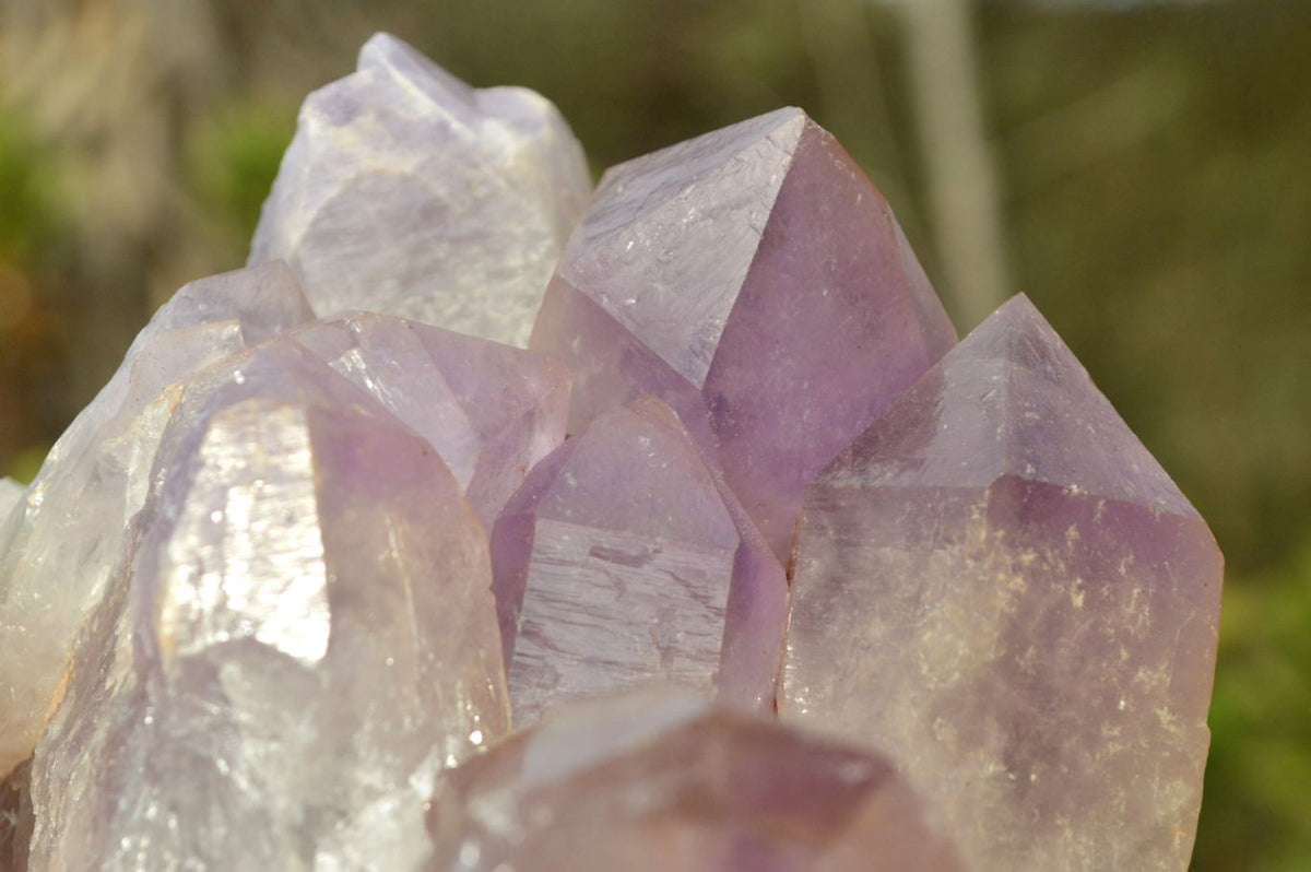 Natural Jacaranda Amethyst Quartz Clusters With Hematoid Hues x 2 From Mambwe, Zambia - TopRock