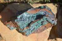 Natural Drusy Coated Ball Malachite On Dolomite Specimen x 1 From Likasi, Congo - Toprock Gemstones and Minerals