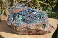 Natural Drusy Coated Ball Malachite On Dolomite Specimen x 1 From Likasi, Congo - Toprock Gemstones and Minerals