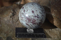 Polished Rubellite Pink Tourmaline Matrix Sphere x 1 From Madagascar - Toprock Gemstones and Minerals