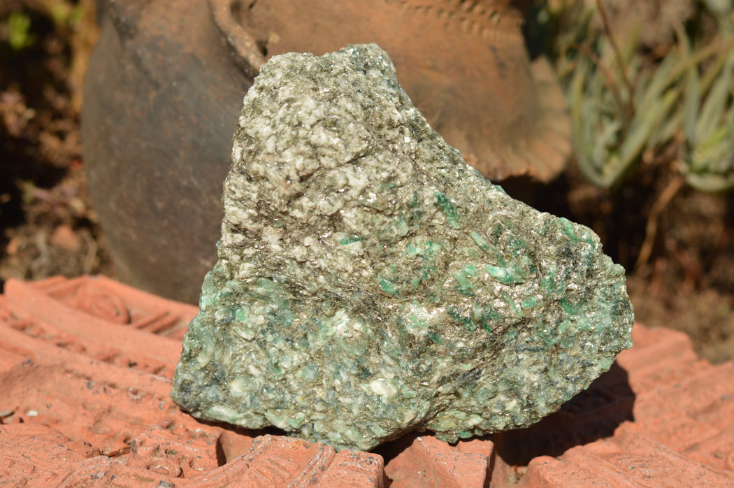 Natural Green Emerald In Matrix Specimens x 2 From Sandawana, Zimbabwe - TopRock