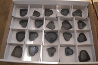 Polished  Blue Lazulite Gemstone Hearts  x 20 From Madagascar - Toprock Gemstones and Minerals