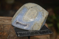 Polished Blue Lace Agate Standing Free Forms  x 3 From Nsanje, Malawi - Toprock Gemstones and Minerals