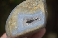 Polished Blue Lace Agate Standing Free Forms  x 3 From Nsanje, Malawi - Toprock Gemstones and Minerals