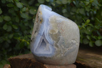 Polished Blue Lace Agate Standing Free Form  x 1 From Nsanje, Malawi - Toprock Gemstones and Minerals