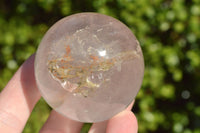 Polished Semi Optic Quartz Spheres x 2 From Madagascar - TopRock