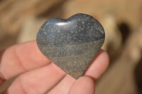 Polished  Blue Lazulite Gemstone Hearts  x 20 From Madagascar - Toprock Gemstones and Minerals