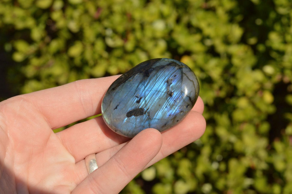 Polished Flashy Labradorite Palm Stones x 20 From Tulear, Madagascar - TopRock